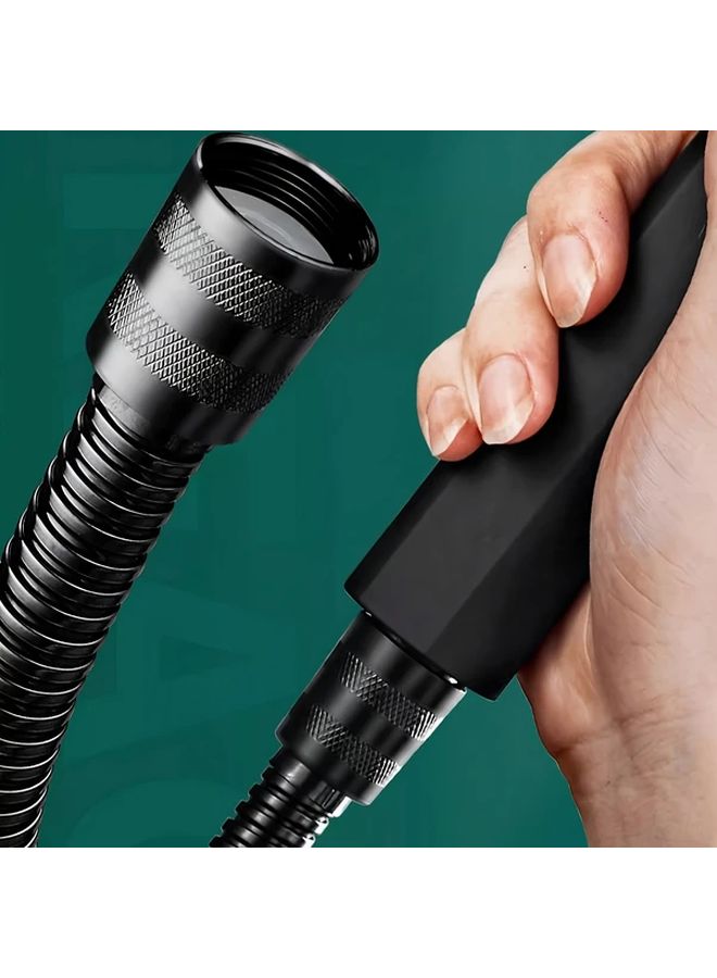 Flexible 59 Inch Black Shower Hose High Pressure Temperature Resistant Universal 1 2 Inch Connectors - Image 3