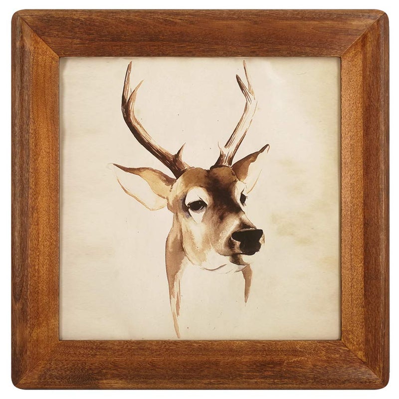 icheesday 10x10 Wooden Picture Frames Rustic Square Photo Frame Made of Solid Wood and Plexiglass for Wall Hanging and Table Standing Brown