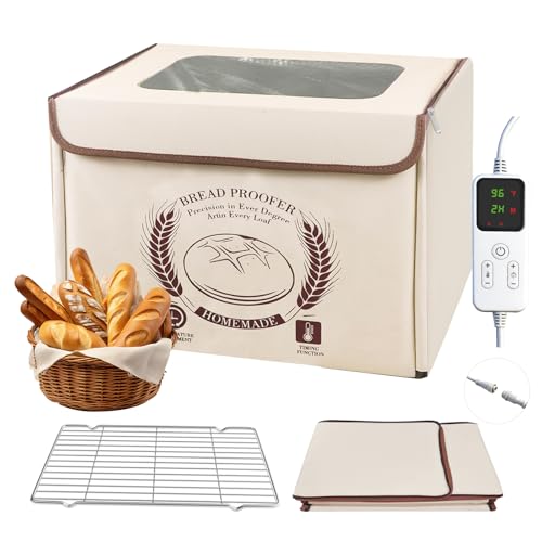 AICNLY Foldable Bread Proofing Box –Sourdough Starter Warmer Box with 77-122℉ Temp Control & 48H Timer, Insulated Fermentation Chamber for Sourdough, Yogurt, Pizza & Kombucha - Image 1