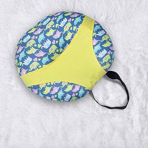 Kradyl Kroft 5in1 Baby Feeding Pillow with 100% Cotton Removable Cover | Breastfeeding Pillow | Nursing Pillow with Belt and Hoop (Dancing Elephants) - Image 3