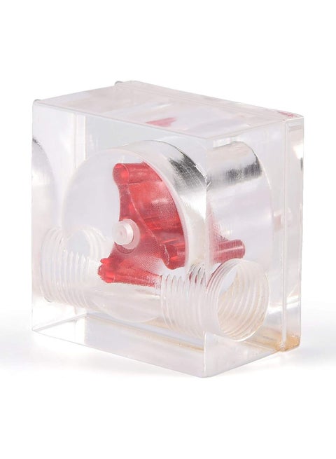 Flow Indicator, Cooling Flow Meter Sensor with 3 Impeller Blades for PC Water Cooling System G1/4 Thread(Quadrate 2 Ways)
