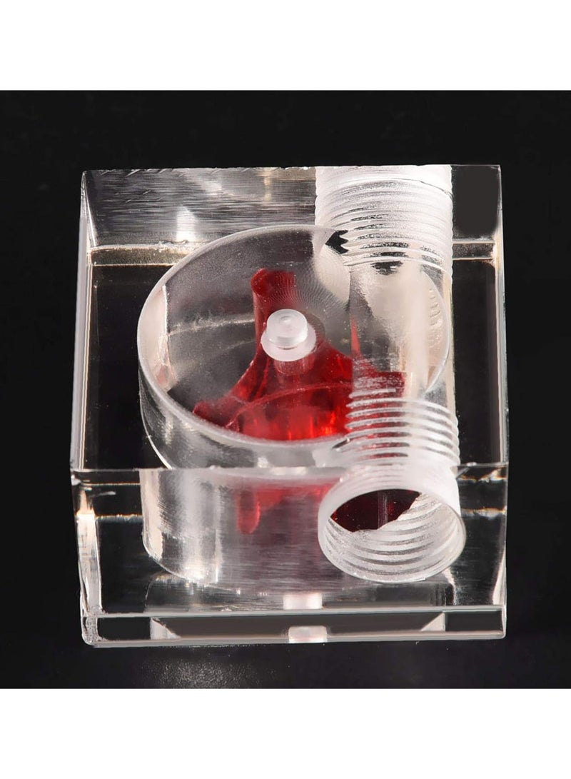 Flow Indicator, Cooling Flow Meter Sensor with 3 Impeller Blades for PC Water Cooling System G1/4 Thread(Quadrate 2 Ways)