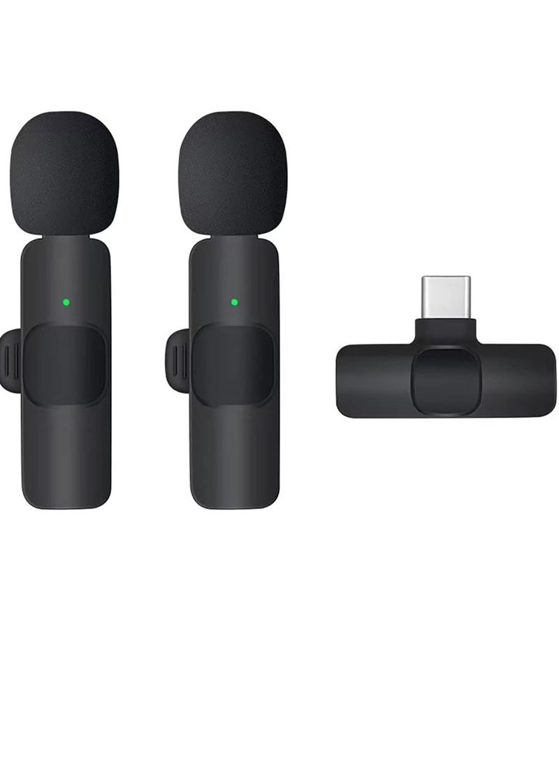 ELTRAZONE Wireless Lavalier Microphone for USB C Smartphone, Plug and Play Mini Mic for YouTube TikTok Live Streaming Gaming K Song Recording Auto Noise Reduction (USB C 2)  - Image 1