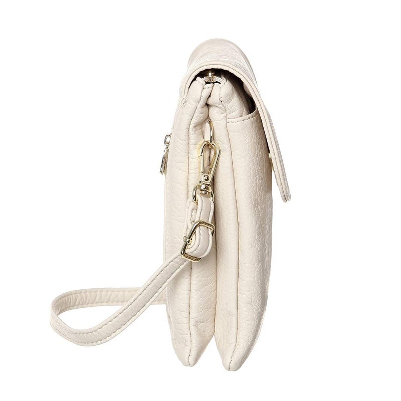 MINICAT Roomy Pockets Small Crossbody Bags Cell Phone Wallet Purses for Women(Beige) - Image 5