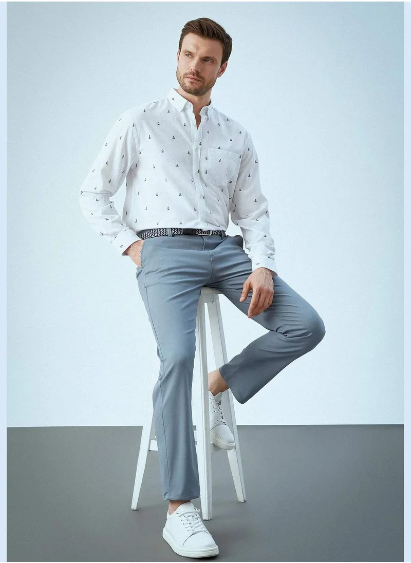 DeFacto Regular Fit Long Sleeve Minimal Print Shirt