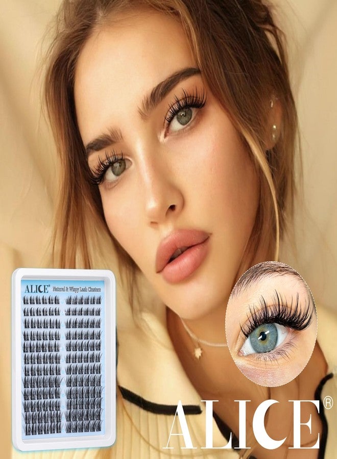ALICE Natural Lash Clusters DIY Lash Extensions Wispy Eyelash Clusters Anime Cat Eye Cluster Eyelash Extensions10-16mm Individual Lashes 144pcs - Image 5