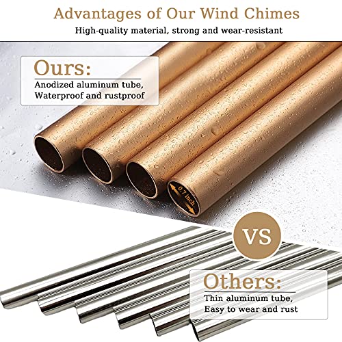 Soopau Wind Chimes for Outside, 30" Wooden Sympathy Wind Chimes Memorial Wind Chime for Loss of Loved One Mother Father, Sympathy Gift Home Decor Outdoor Garden Patio - Image 4