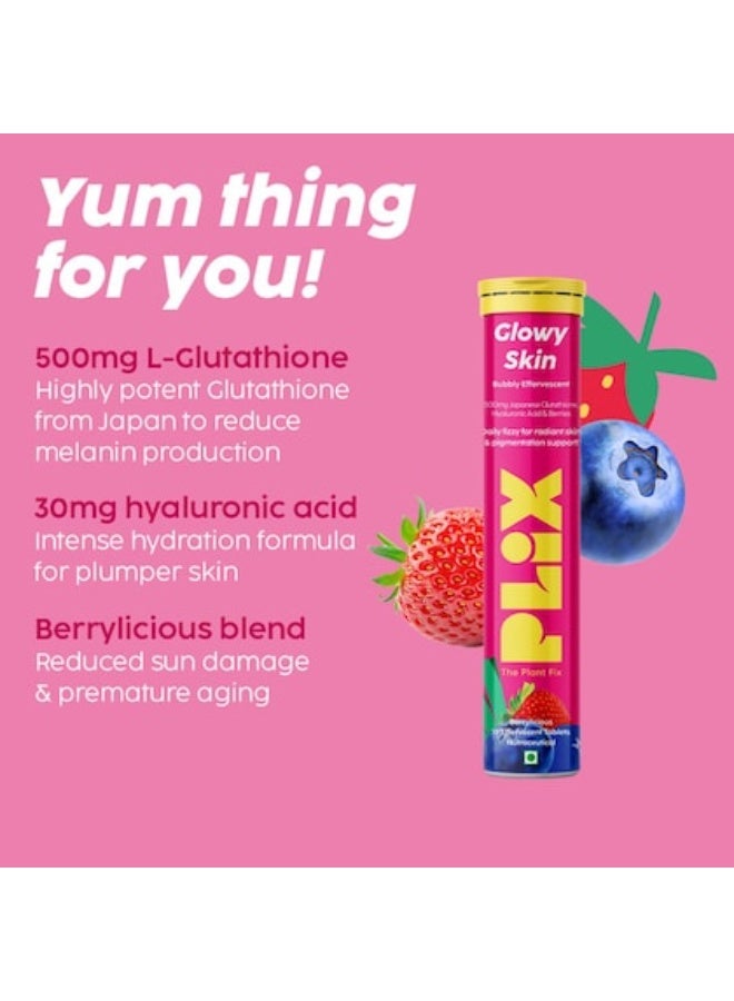 PLIX THE PLANT FIX Glutathione Skin Glow 30 Effervescent Tablets For Clear And Youthful Skin 500 Mg - Image 1