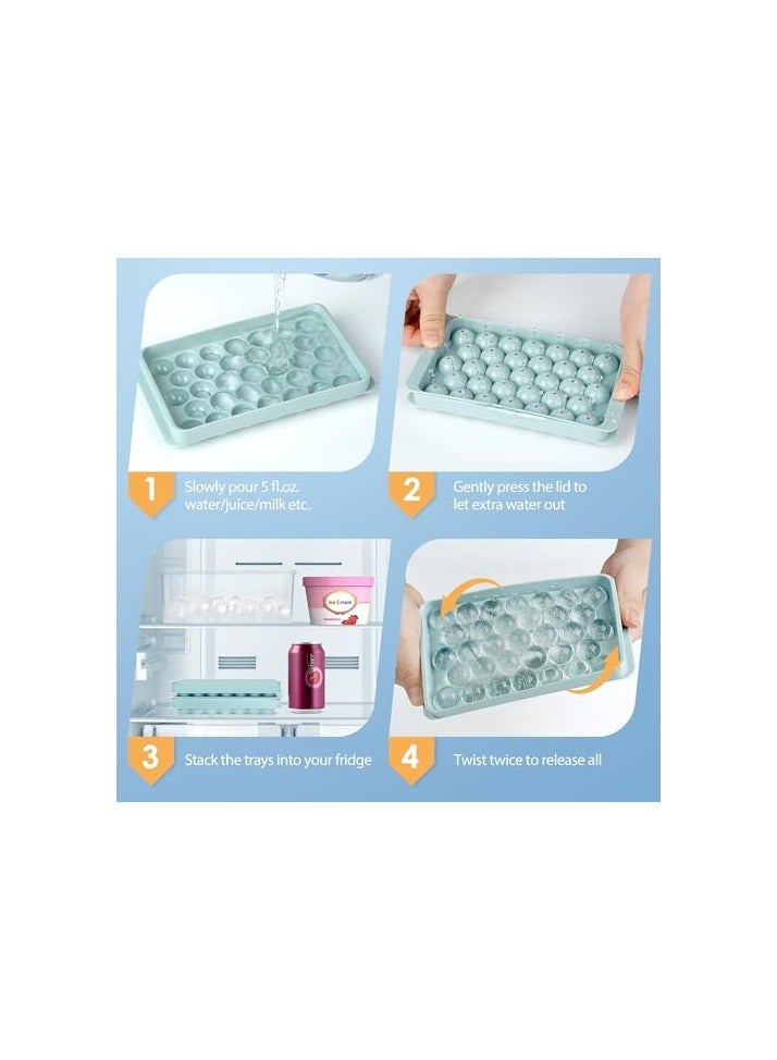 erorex Round Ice Cube Tray with Lid & Bin  - Image 4
