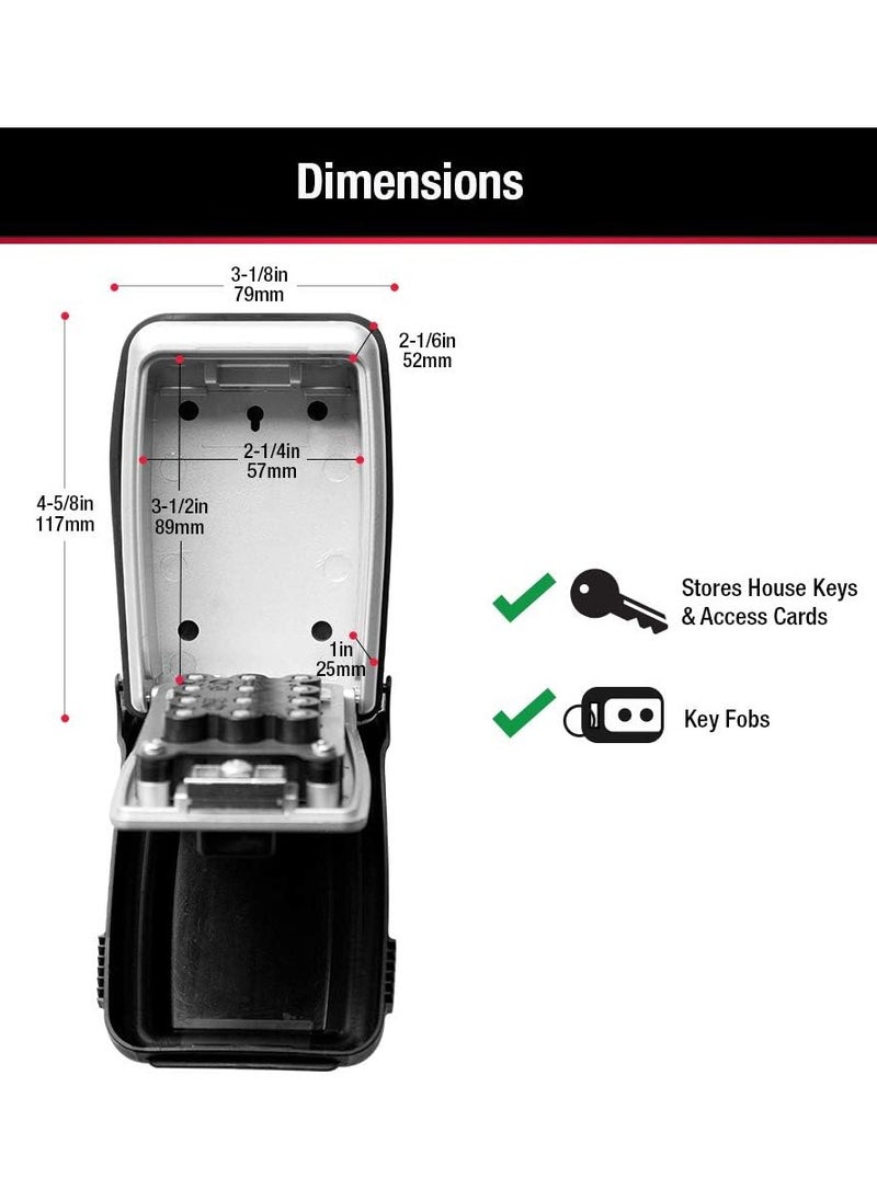 Master Lock Master Lock Wall Mount Key Lock Box with Push Button for House Keys  - Image 2