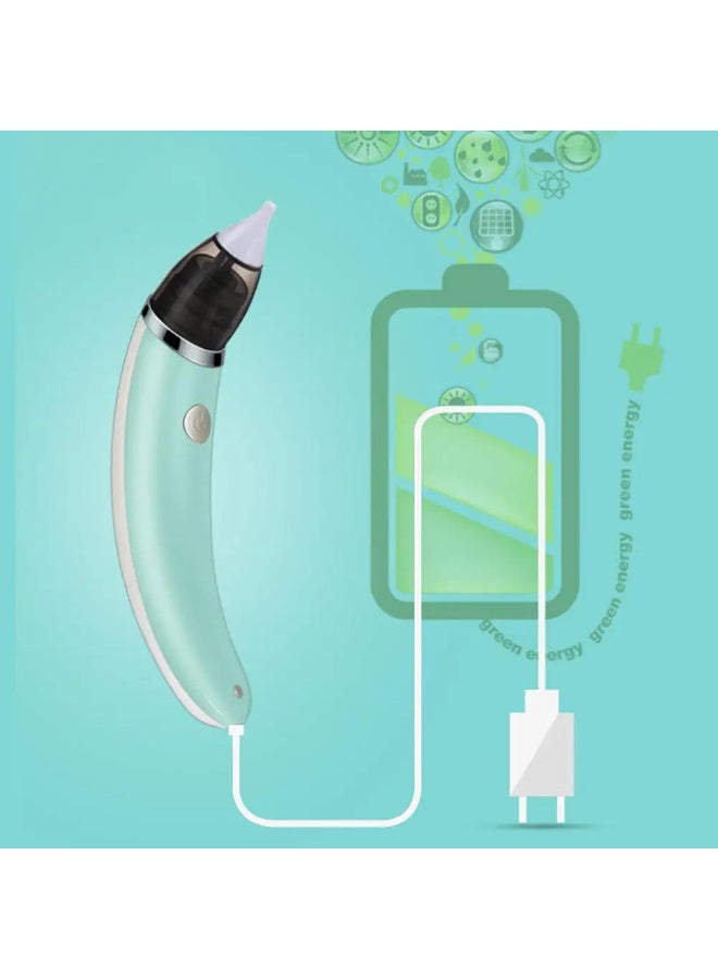 Generic (Unbranded) MiniMe Electric Nasal Aspirator Baby | 0–24 Months | mint green| Plastic & Silicone | USB Rechargeable & Five Suction Levels & One-Key Control & Soft Skin-Friendly Tip & Easy To Clean & Whisper-Quiet Operation | Compact & Portable Design - Image 5