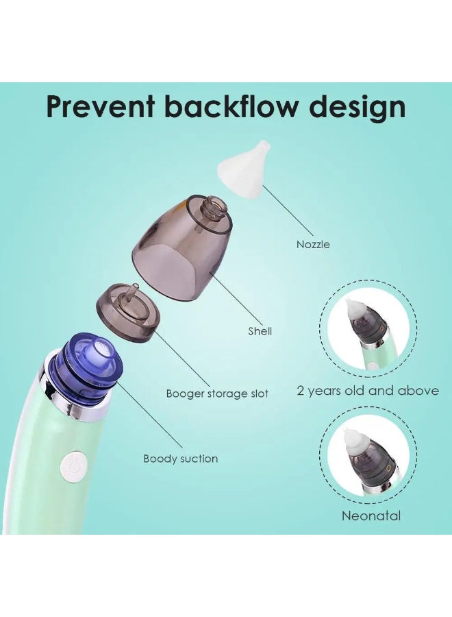 Generic (Unbranded) MiniMe Electric Nasal Aspirator Baby | 0–24 Months | mint green| Plastic & Silicone | USB Rechargeable & Five Suction Levels & One-Key Control & Soft Skin-Friendly Tip & Easy To Clean & Whisper-Quiet Operation | Compact & Portable Design - Image 4