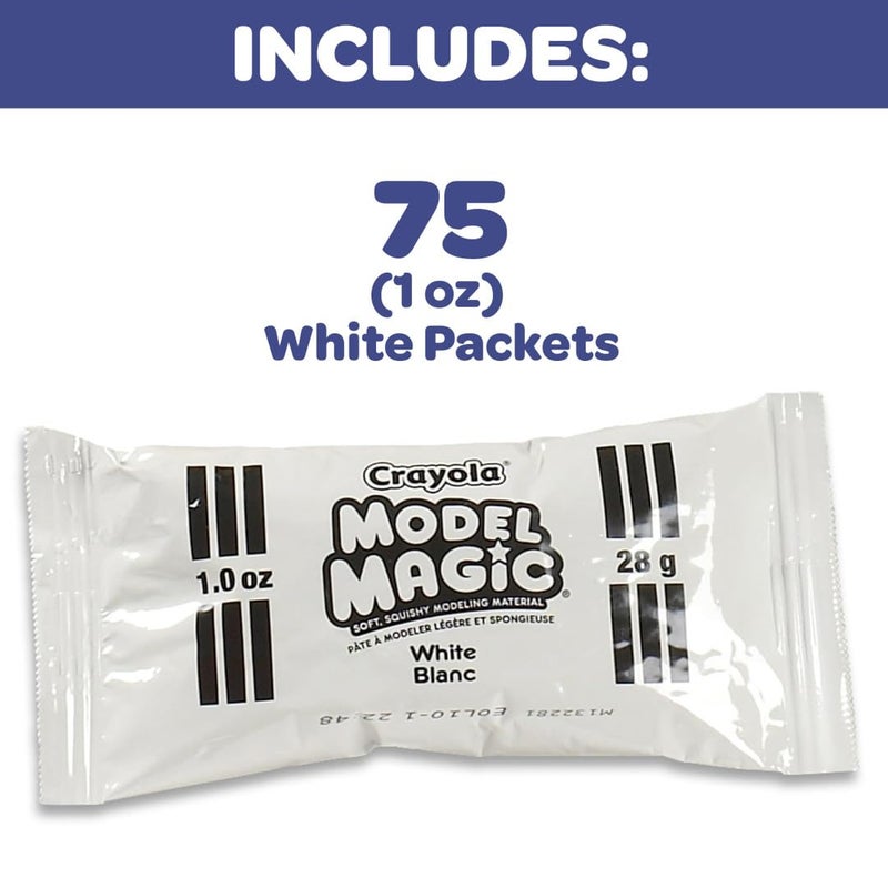 Crayola Model Magic - White (75ct), 1oz Modeling Clay Alternative, Molding Air Dry Clay for Kids, Bulk Classroom Arts & Crafts Supplies for Teachers - Image 5