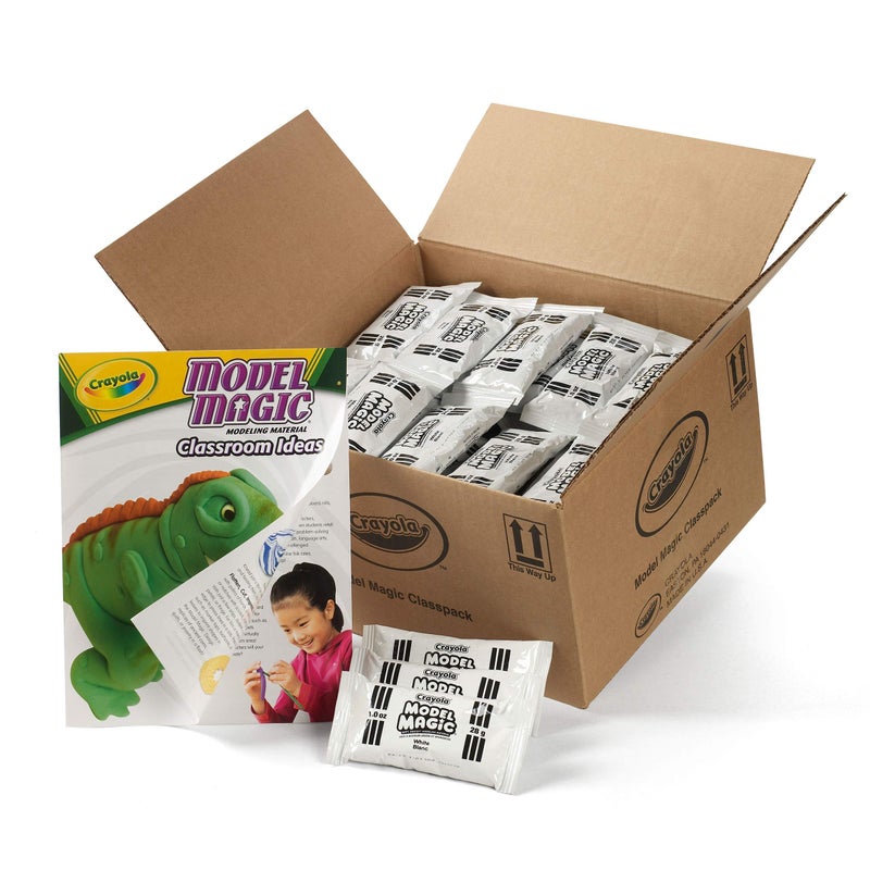 Crayola Model Magic - White (75ct), 1oz Modeling Clay Alternative, Molding Air Dry Clay for Kids, Bulk Classroom Arts & Crafts Supplies for Teachers - Image 1