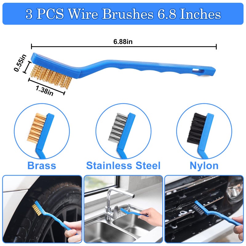 TTRCB 27Pcs Car Detailing Kit, Car Cleaning Kit, Car Detailing Brush Set, Drill Brush Set, Car Detailing Brushes, Car Wash Kit, Car Accessories, Car Cleaning Supplies for Interior, Exterior, Wheels - Image 5