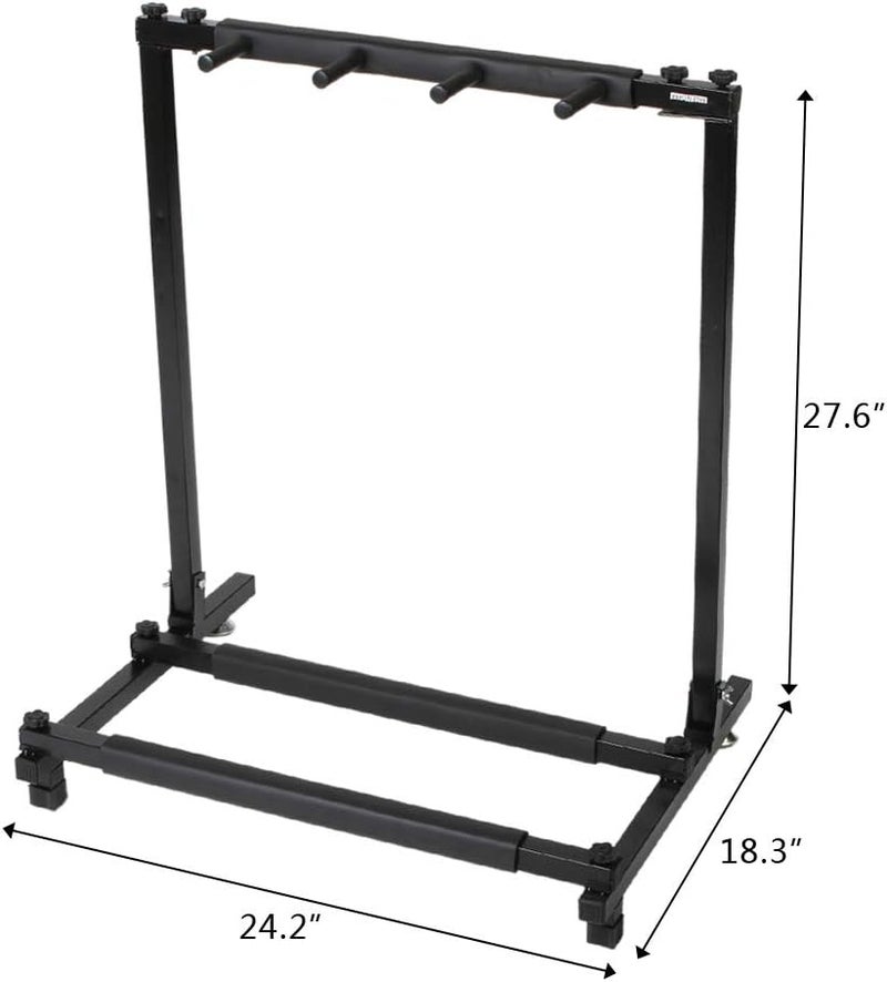 Zenison 3 Guitar Stand - Multiple Three Instrument Display Rack Folding Padded Organizer - Image 1