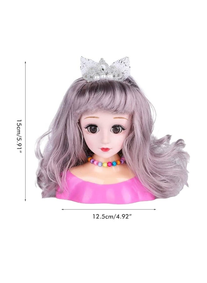 NajmStyle 25Pcs Hairdressing Makeup Dolls, Hair Styling Model Doll,Design Model Doll Head, Girls Playset with Beauty and Fashion Accessories - Image 2