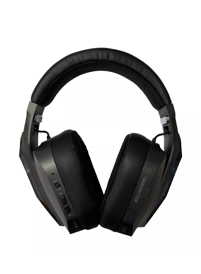 k Gaming K30 Wireless Gaming Headset Tri-Mode Connectivity Bluetooth/2.4 GHz /Wired with Hybrid Active Noise cancellation 7.1 Surround Sound 40mm Drivers Low Latency Detachable Microphone Comfortable 2 in1replaceable earpads Compatible with PC, Mac, PS4, PS5, Xbox Series X|S Black  - Image 3