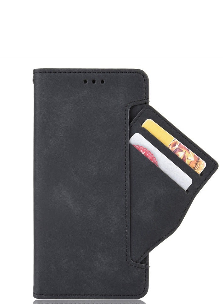 General Card slot Case for ZTE Nubia Red Magic 9 Pro/9 Pro Plus Stand Flip leather Case Cover for ZTE Nubia Red Magic 9 Pro/9 Pro Plus Retro magnetic Phone shell Wallet phone case with Card Slots  - Image 3