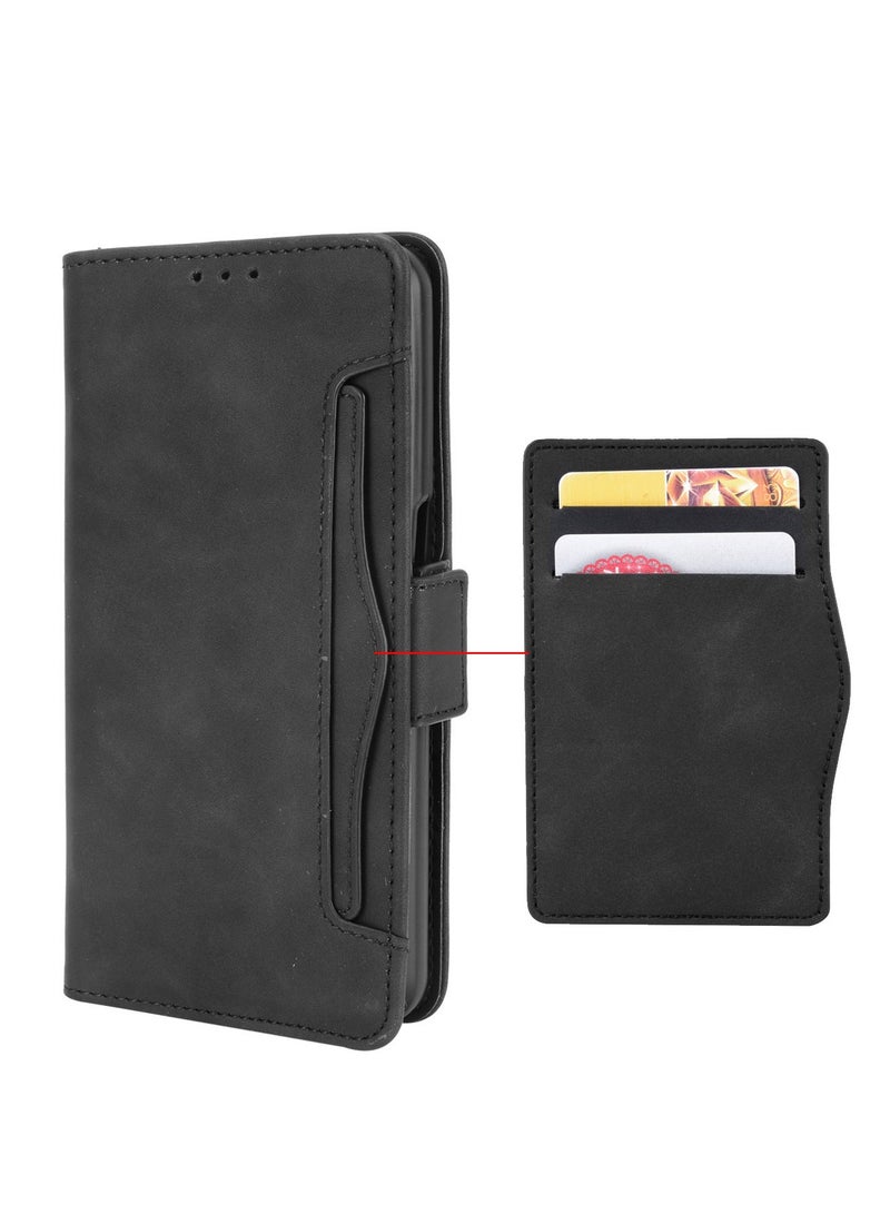 General Card slot Case for ZTE Nubia Red Magic 9 Pro/9 Pro Plus Stand Flip leather Case Cover for ZTE Nubia Red Magic 9 Pro/9 Pro Plus Retro magnetic Phone shell Wallet phone case with Card Slots  - Image 2