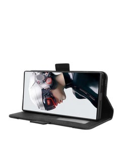 جنرال غطاء مع فتحة للبطاقات لهاتف ZTE Nubia Red Magic 9 Pro/9 Pro Plus، غطاء جلدي ثنائي المزايا مع حامل - يتوافق مع هاتف ZTE Nubia Red Magic 9 Pro/9 Pro Plus، غطاء هاتف مغناطيسي عتيق مع جيب للبطاقات.  - Image 5