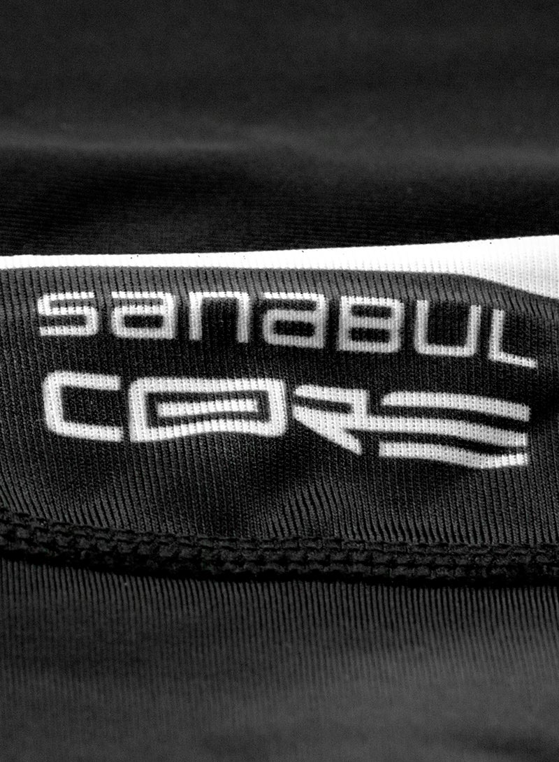 Sanabul  Sanabul Core Short Sleeve Rash Guard – Quick Dry Compression Shirt for Men Black/WHITE, 2X-LARGE - Image 4