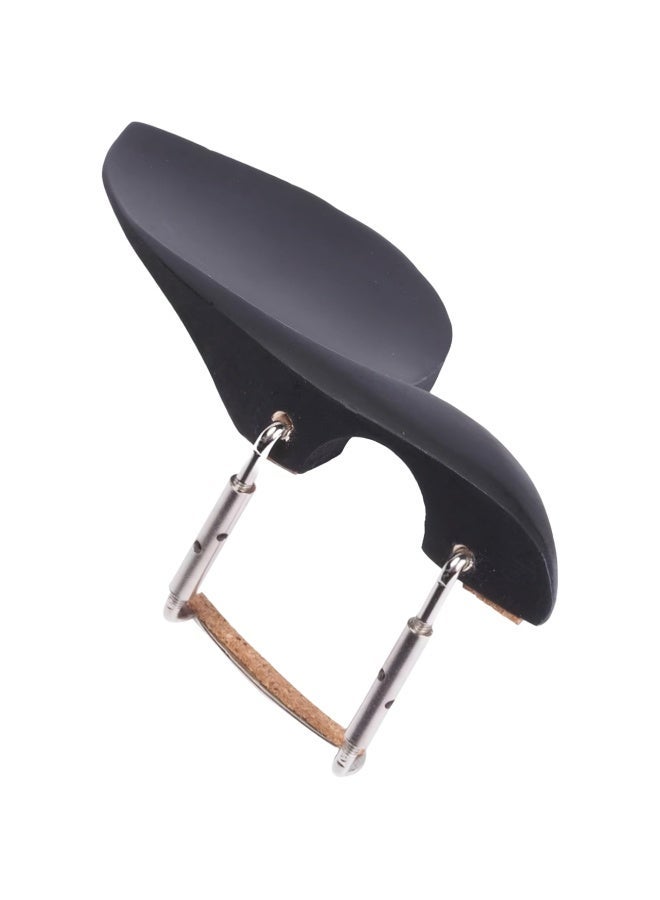 Wooden Violin Chin Rest Over Tailpiece Violin Chin-rest Fiddle Chin Pad Chin Support with Metal Bracket Screw Replacement Repair Accessory Spare Part for Full Size Violin 4/4 - Image 3