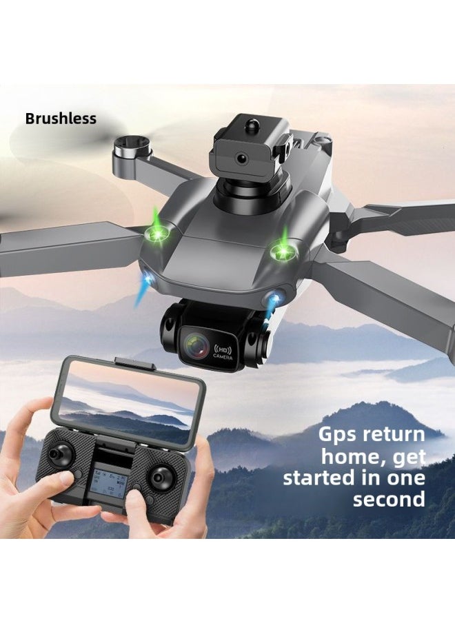 Generic - Automatic Obstacle Avoidance Aerial Drone 8K HD Remote Control Display Aircraft Adult Boy Toy Gps Aircraft-Color: Brushless Esc Five Cameras -Specifications:3 Rechargeable Batteries - Image 1