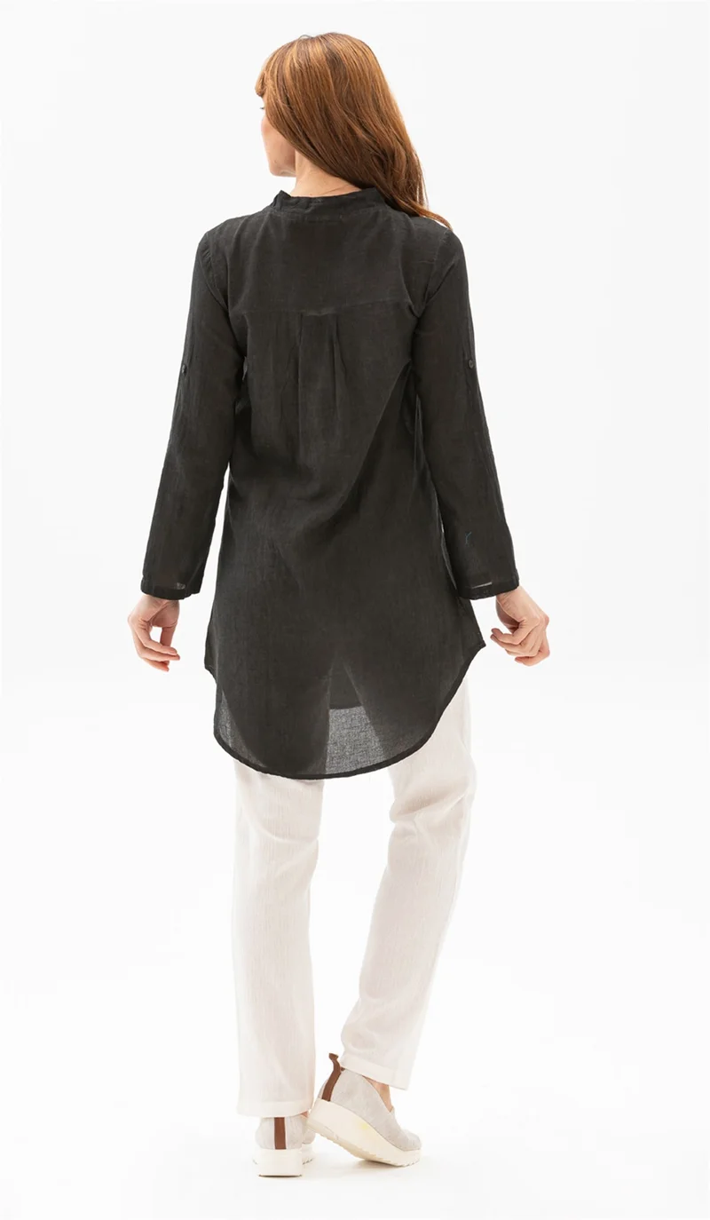 Eliş Şile Bezi Akasya Şile Cloth Tunic Smoked Fm