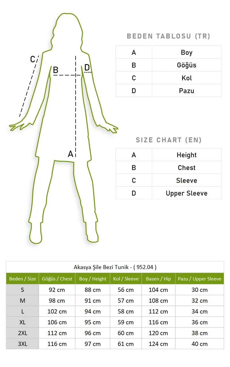 Eliş Şile Bezi Akasya Şile Cloth Tunic Smoked Fm