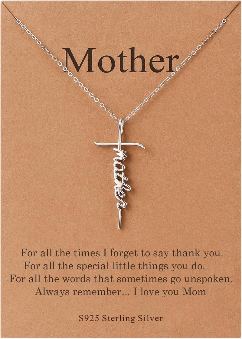 Lcherry Faith Cross Pendant Necklace for Women Religious Christian Jewelry Mother's Day Gifts for Women - Image 1