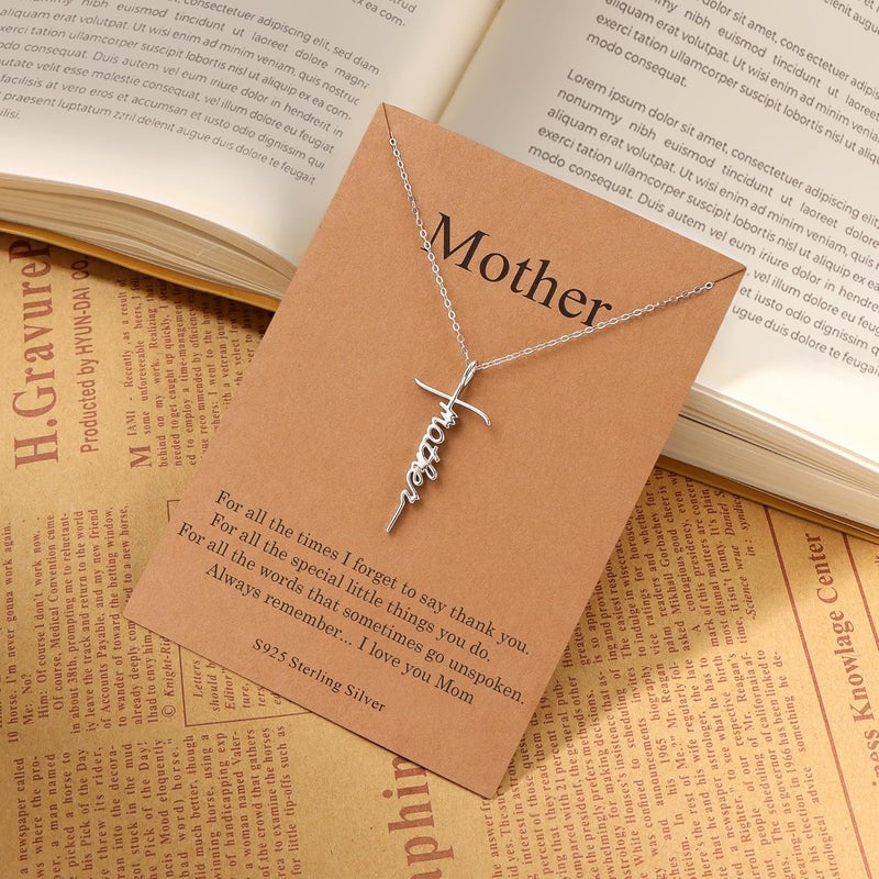 Lcherry Faith Cross Pendant Necklace for Women Religious Christian Jewelry Mother's Day Gifts for Women - Image 5