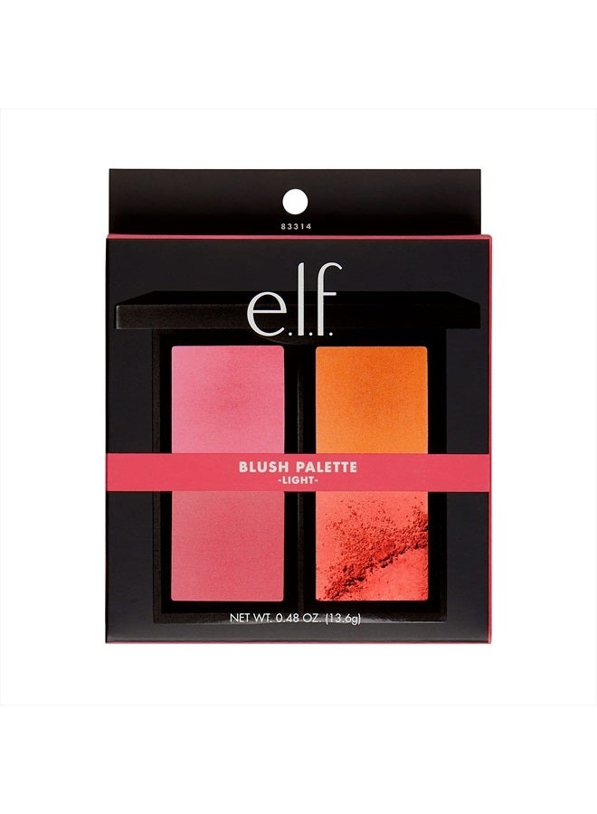 elf لوحة أحمر خدود مسحوق التجميل، أربعة ظلال أحمر خدود لنتيجة جميلة وطويلة الأمد، خفيفة - Image 3