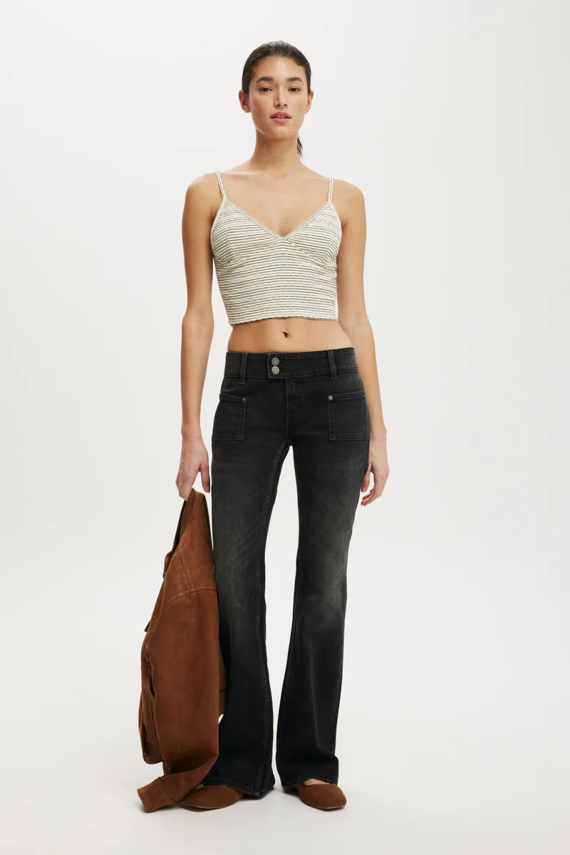 كوتون اون تانك دانتيل بياقة على شكل حرف