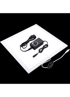 PULUZ 1200LM LED Photography Shadowless Softbox Bottom Light +Switch Shadow-free Adjustable Lamp Panel Acrylic Material for Photo Shooting Tent Box No Polar Dimming Light (U S Plug)