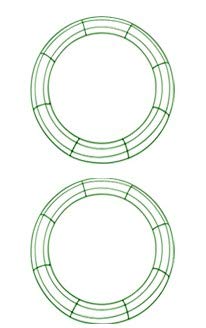 Royalty Essentials 16 Inch Metal Wire Wreath Wire Frame Form Hanger Green 16 Inch Pack of 2