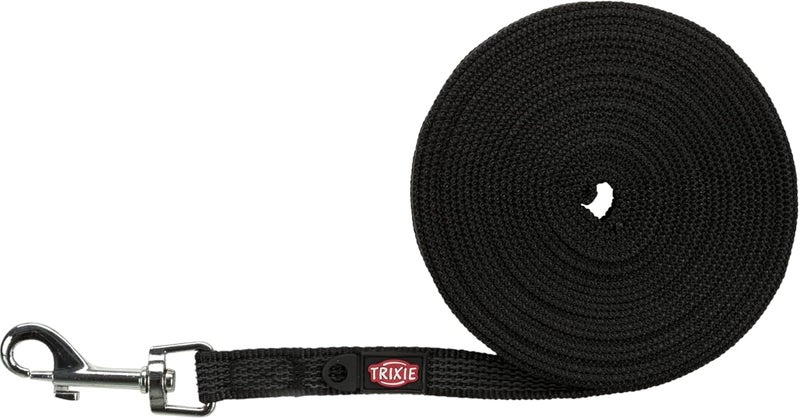 Trixie Rubberised Tracking Leash - Black 15M - Image 1