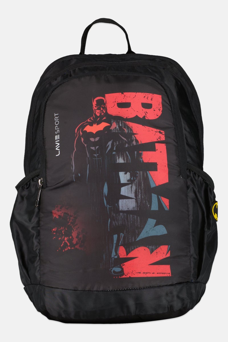 Lavie حقيبة ظهر للرجال بطباعة جرافيك، سوداء - Image 1