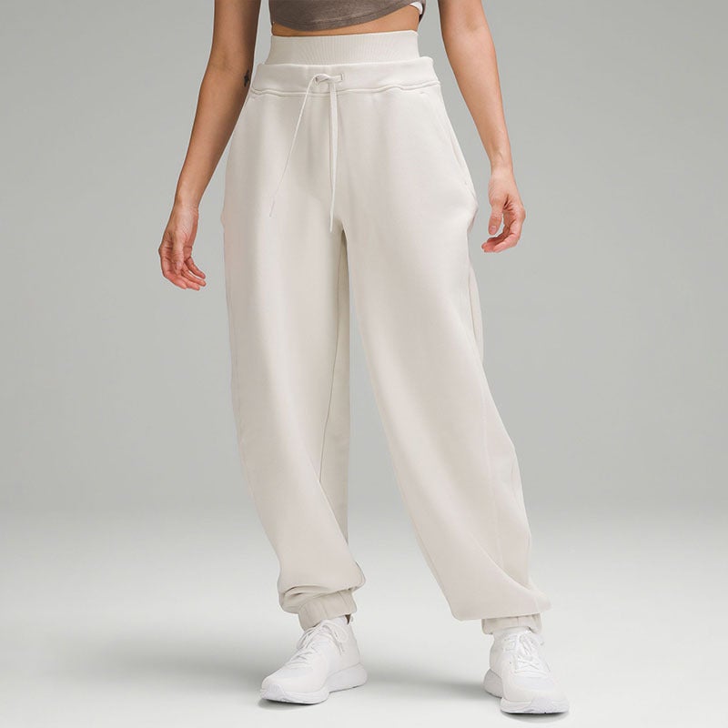 Womens Autumn High Waist Slim Joggers palm ash - Image 4