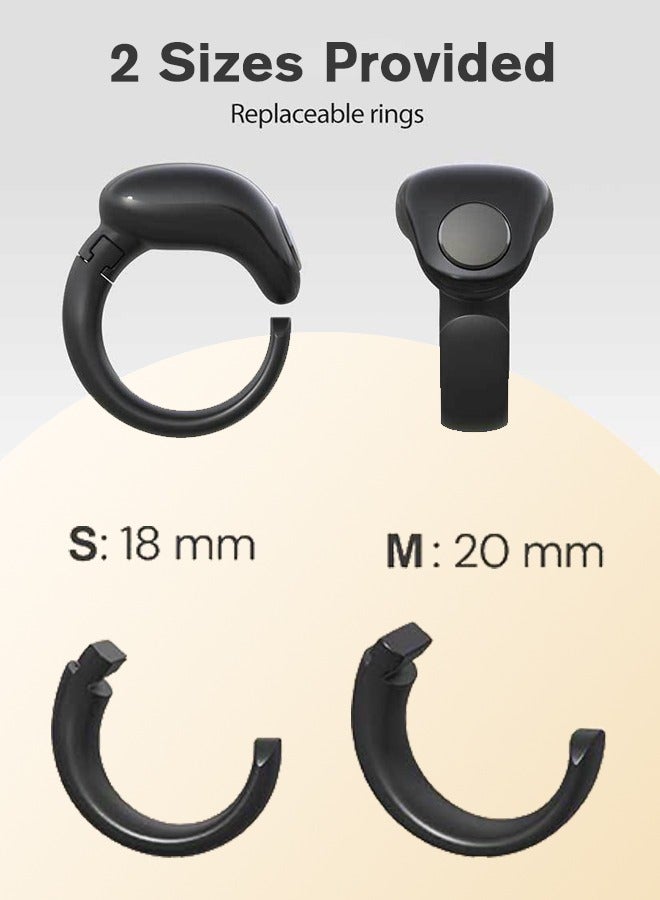 ويسلاميك خاتم تسبيح ذكر ذكي، عداد قابل للتعديل، مقاس (18 و20 مم)، يدعم تطبيق عداد رقمي لتذكير الصلاة، خاتم ذكر مضاد للماء، للمسلمين (أسود) - Image 3