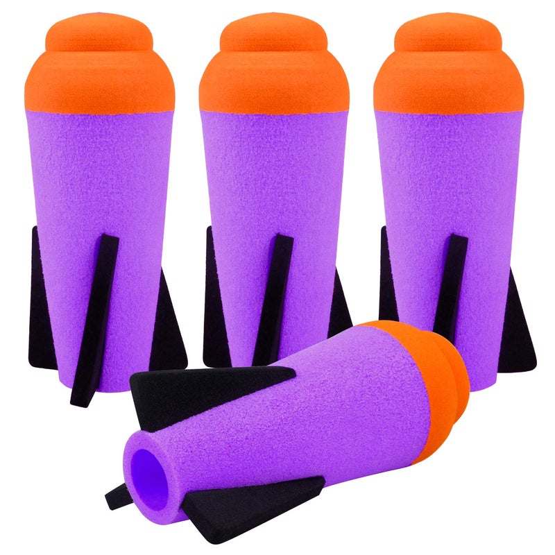 Ruibytree Mega Missile Refill for Nerf N-Strike Elite Series  4Packs  Compatible Darts Mega Missile Refill Bullets Foam Rockets for Nerf Party (Purple) - Image 1
