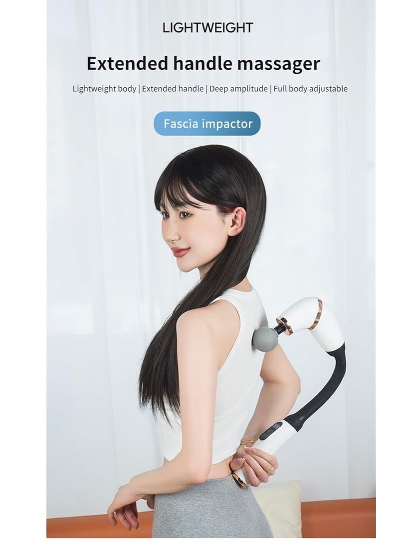 JAJEEK Massage Gun with Extended Handle – Revolutionary U-Shaped Back Massager for Pain Relief, Deep Tissue Body Massager for Neck, Shoulders & Legs – Powerful, Adjustable Speed, Ergonomic, Portable Design for Muscle Recovery and Stress Relief - Image 5