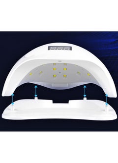 Sun UV Led Nail Lamp Nail Dryer Led Lamp for Gel Nails Polish Curing Light with Auto Sensor 4 Timer 10/30/60/99S White  - Image 3