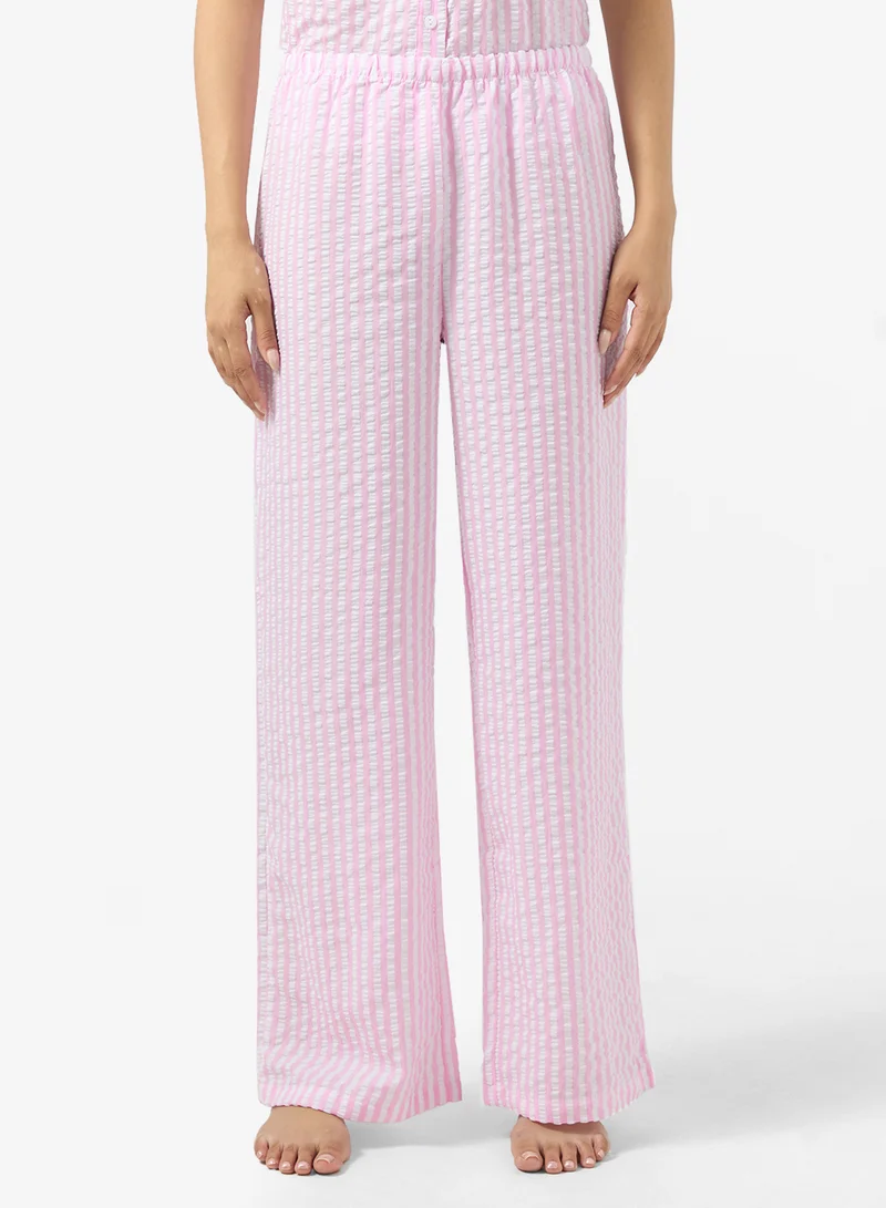 Ginger Pinstripe Button Up Cami & Pyjama Set