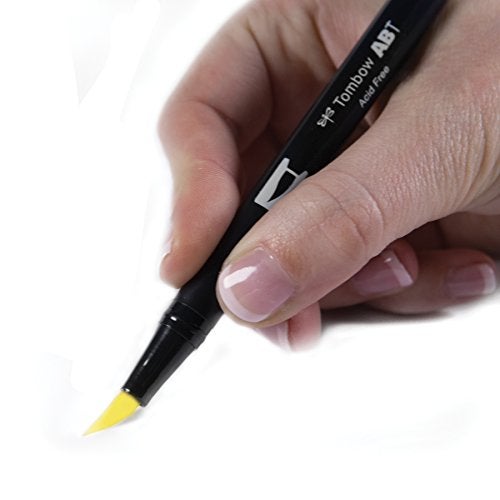 Tombow Dual Brush Pen Art Marker, 055 - Process Yellow, 1-Pack - Image 2