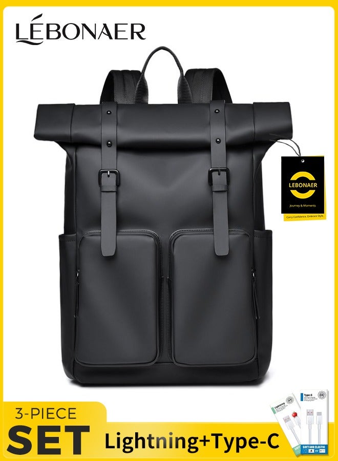 لبونير حقيبة ظهر رول توب المتميزة للرجال رفيق التنقل العصري إبزيم جلد متين إكسسوارات معدنية خياطة مثلثية معززة متانة في البناء تصميم رول توب مبتكر تخزين قابل للتكيف مظهر مضغوط أنيق قابل للتوسيع للتسوق أساسيات السفر فتحة محارة واسعة رؤية سهلة لا حفر للمفاتيح الهاتف مثالية لرجال الأعمال الطلاب المسافرين فصل أنيق للأجهزة المستندات العناصر الشخصية سهولة الوصول المناظر الطبيعية الحضرية دبي تنقل الجامعة رحلة صحراوية وظيفية متانة ستايل معاصر ترقية الحمل اليومي تنقل منظم وعصري اهتمام دقيق بالتفاصيل الرجل الحديث المتنقل حقيبة ظهر متعددة الاستخدامات حقيبة يومية حقيبة سفر عمل حقيبة ظهر جامعية معدات مغامرة حجرة رئيسية فسيحة نظام إغلاق آمن مادة مقاومة للطقس سوستة عالية الجودة أحزمة كتف مريحة حمل مريح توزيع حمل ثقيل حجرة لاب توب جيوب تابلت أقسام تنظيمية أساسية للاستخدام اليومي حقيبة مستكشف المدينة مظهر احترافي ستايل كاجوال حقيبة متعددة الأغراض قماش متين حماية من الخدوش استثمار طويل الأمد قيمة مقابل المال جاهز للسفر صديق للمسافرين جيوب وصول سهل تصميم تحميل علوي سعة قابلة للتعديل جماليات بسيطة حل تخزين ذكي م - Image 1