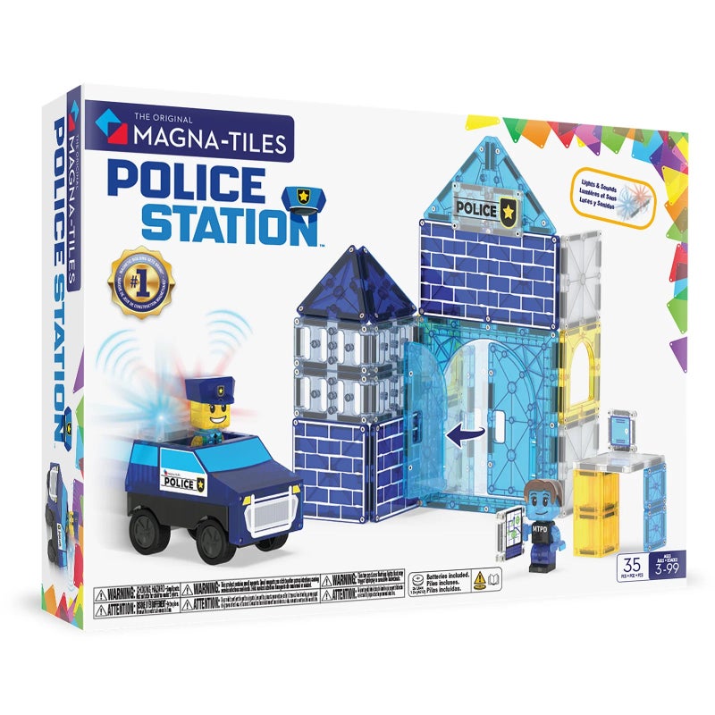 MAGNA-TILES Police Station 35 Piece Set - Image 1