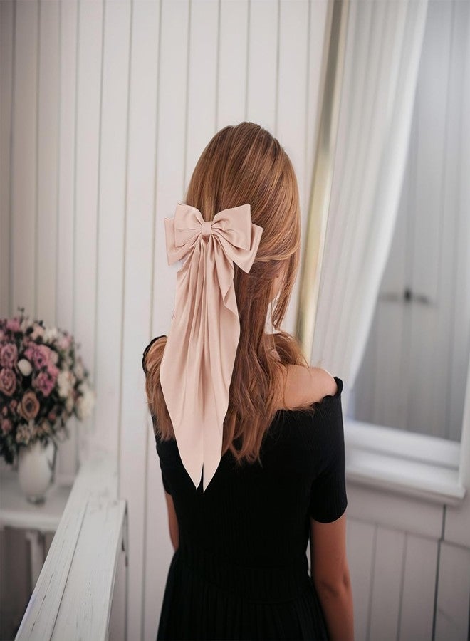 ANNACREATIONS ANNA CREATIONS 3 Pcs Fashion Hair Bows for Women Bows for hair Silk Satin Hair Ribbons Bow Hairclip for Women Cute Hair Clip for Girls Large Vintage Hair Hair Accessories Big Ribbon Bow Clip - Image 4