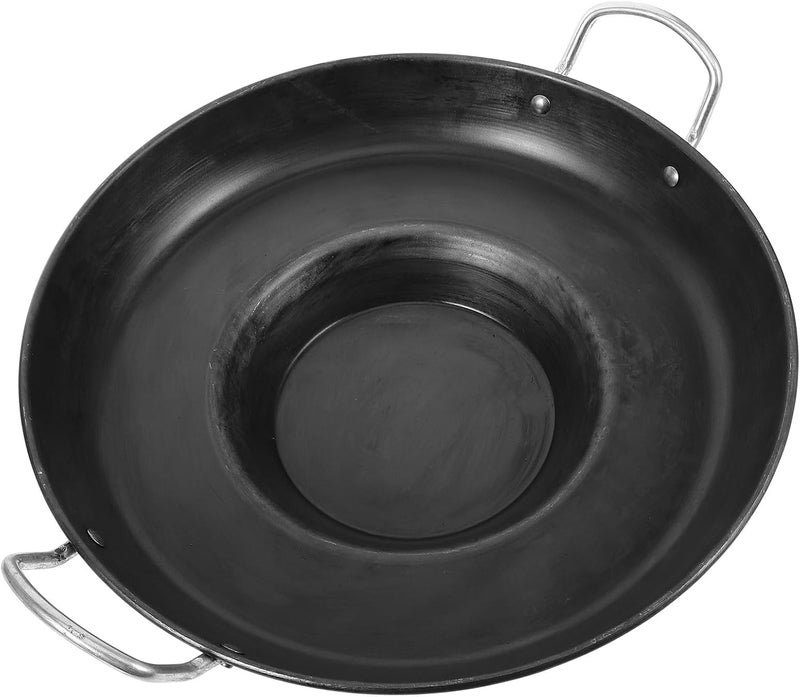 Iron Concave Skillet 32cm Pre-seasoned Cast Iron Frying Pan Nonstick Fried Pancake Omelet Pan for Home and Commercial Kitchen Cooking - Image 1