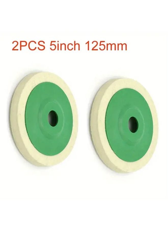Green Wool Felt Polishing Wheel Pad 125mm 3pcs For Metal Marble Glass Ceramics - Image 5
